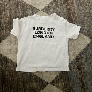 Burberry Kids White Tee with Black Print
